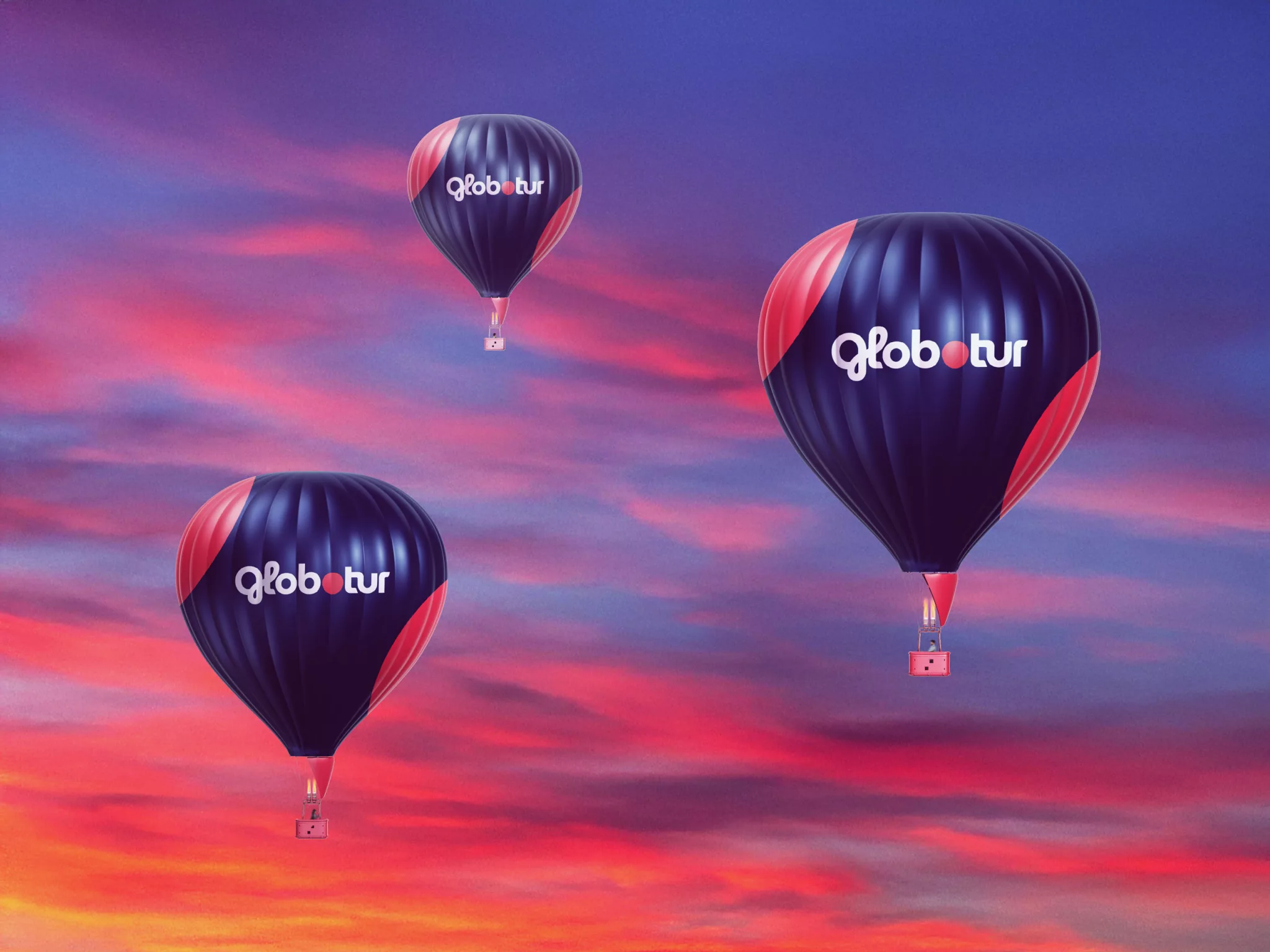 alt="Vuelo en globo aerostático con Globotur durante un amanecer de turismo activo"