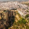 Aerial shot of Ronda city in Spain